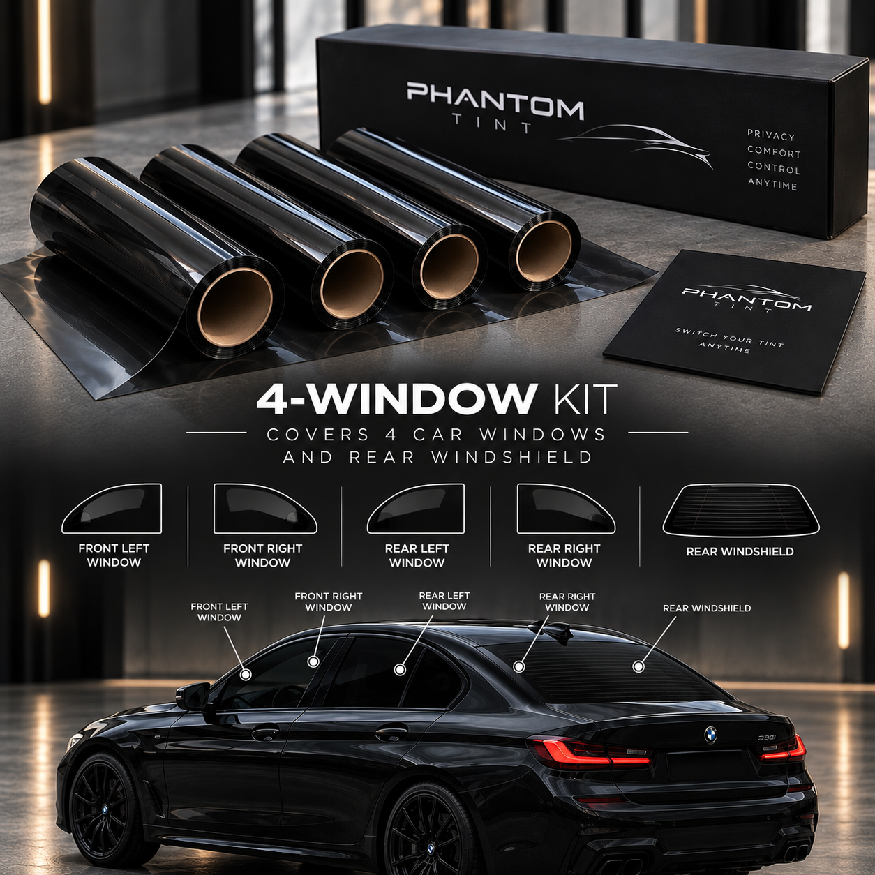 PHANTOM™ Smart Tint - All Windows Kit