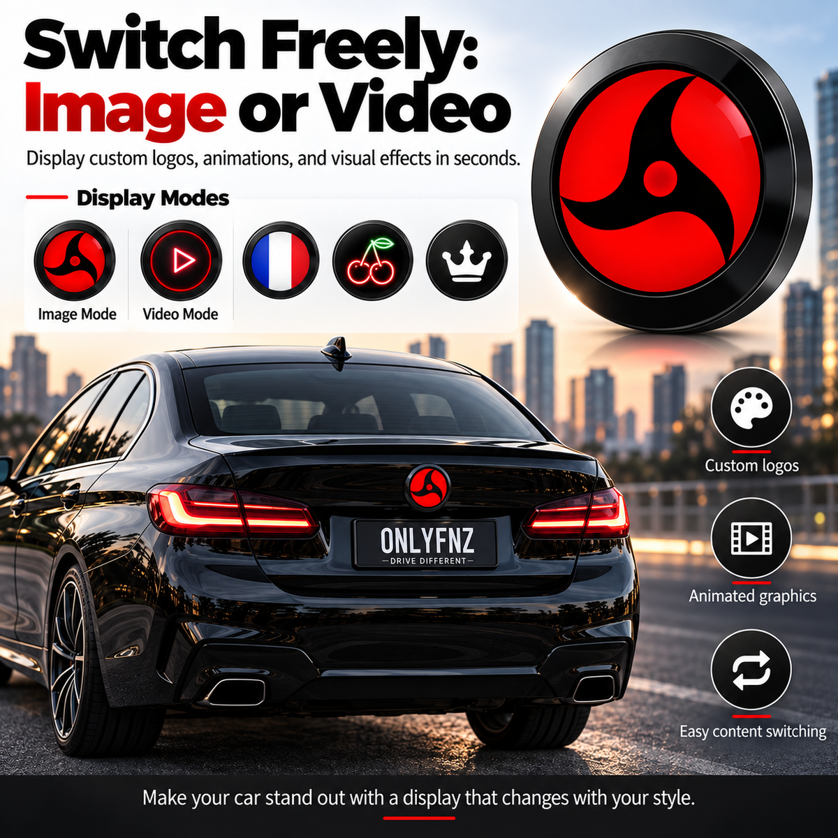 Smart BMW Car Emblem Display